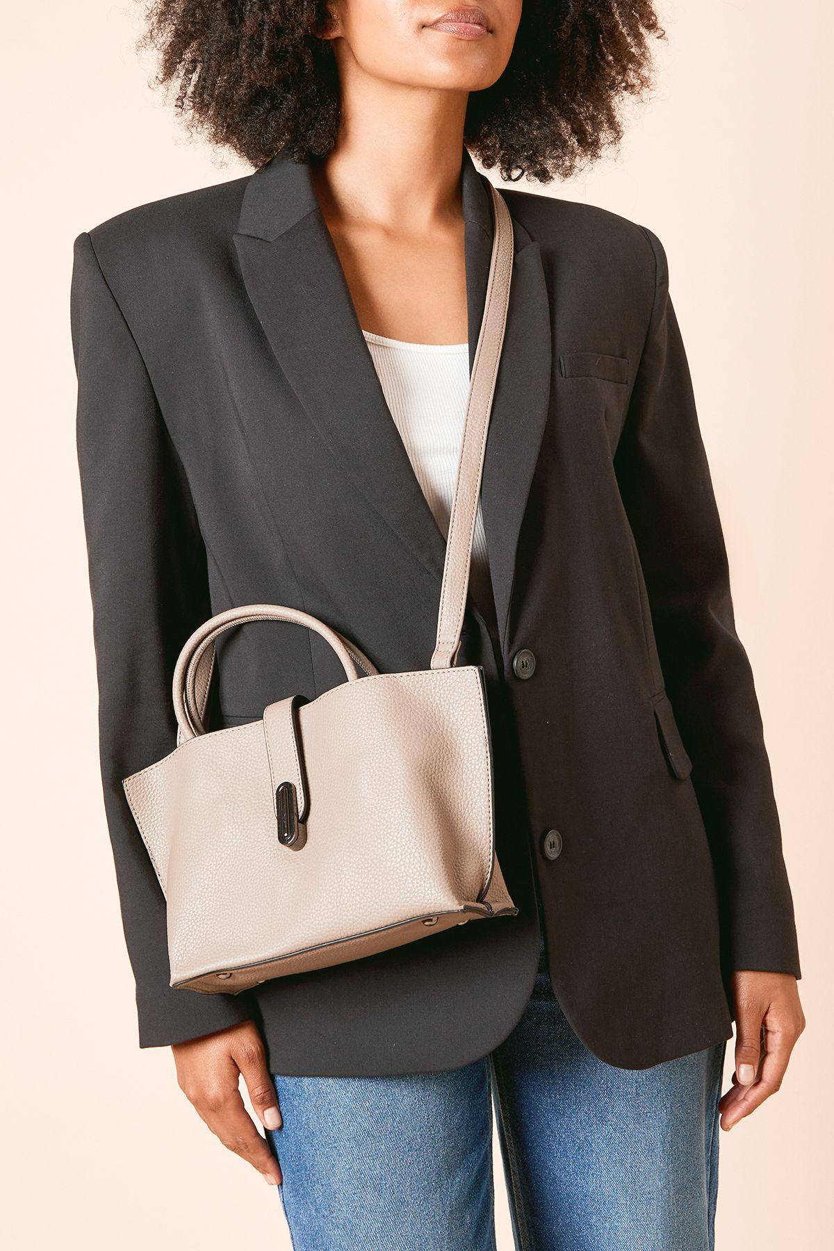 Bolton Faux Leather Shopper Tote Bag With Crossbody Strap by DOROTHY PERKINS