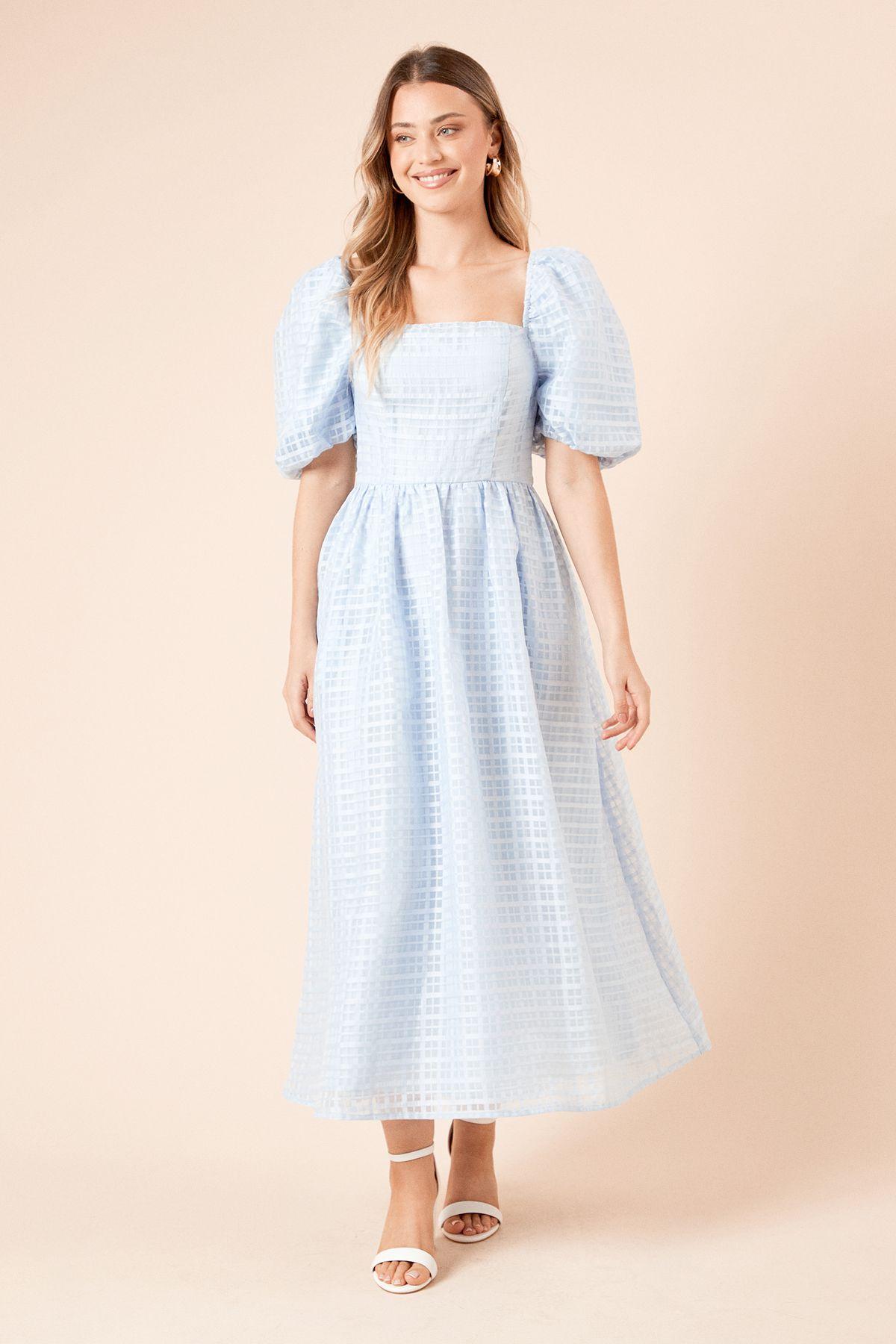 DP Luxe Seersucker Square Neck Midi Dress by DOROTHY PERKINS
