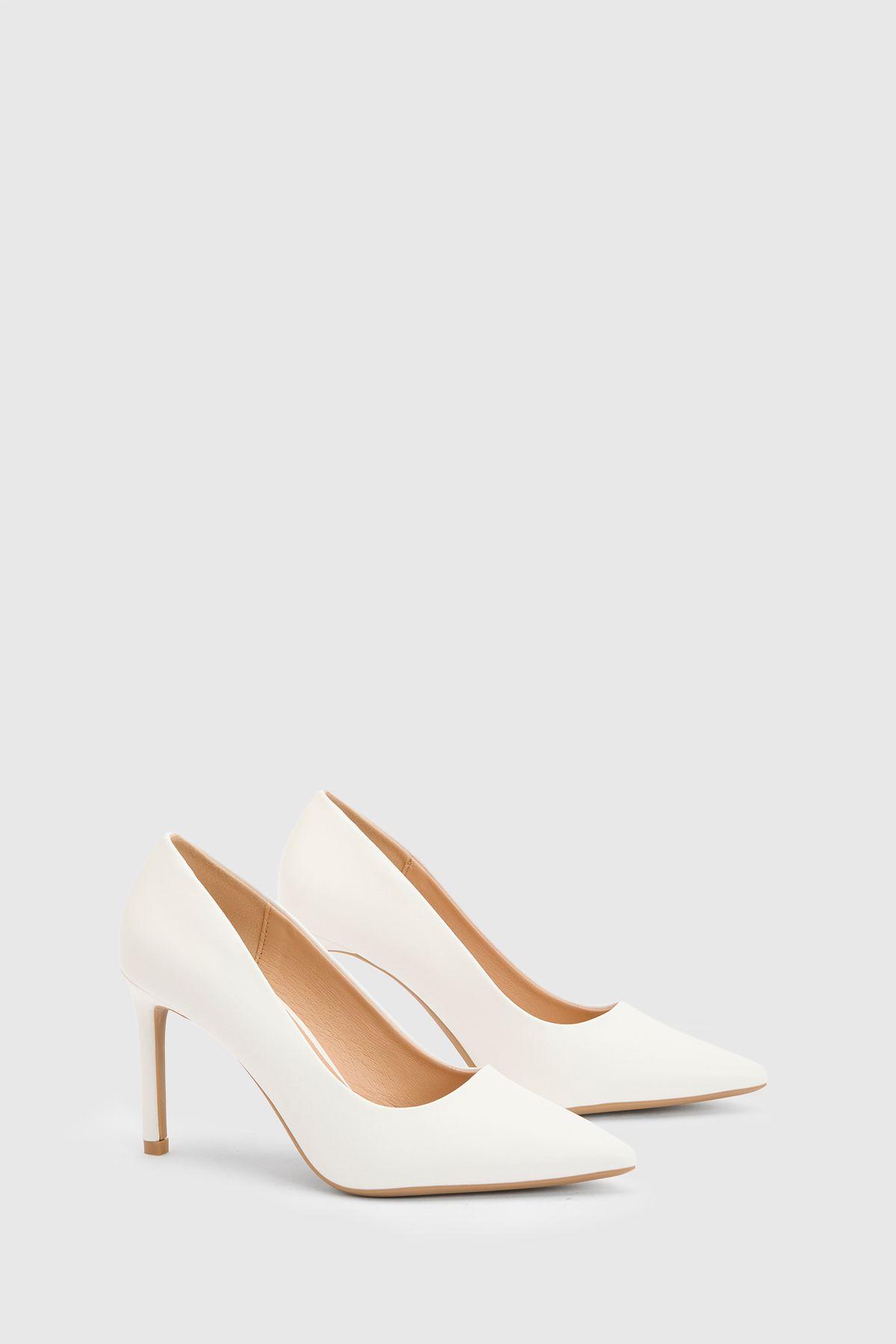 Dash Pointed High Stiletto Heel Faux Leather Court Shoes by DOROTHY PERKINS