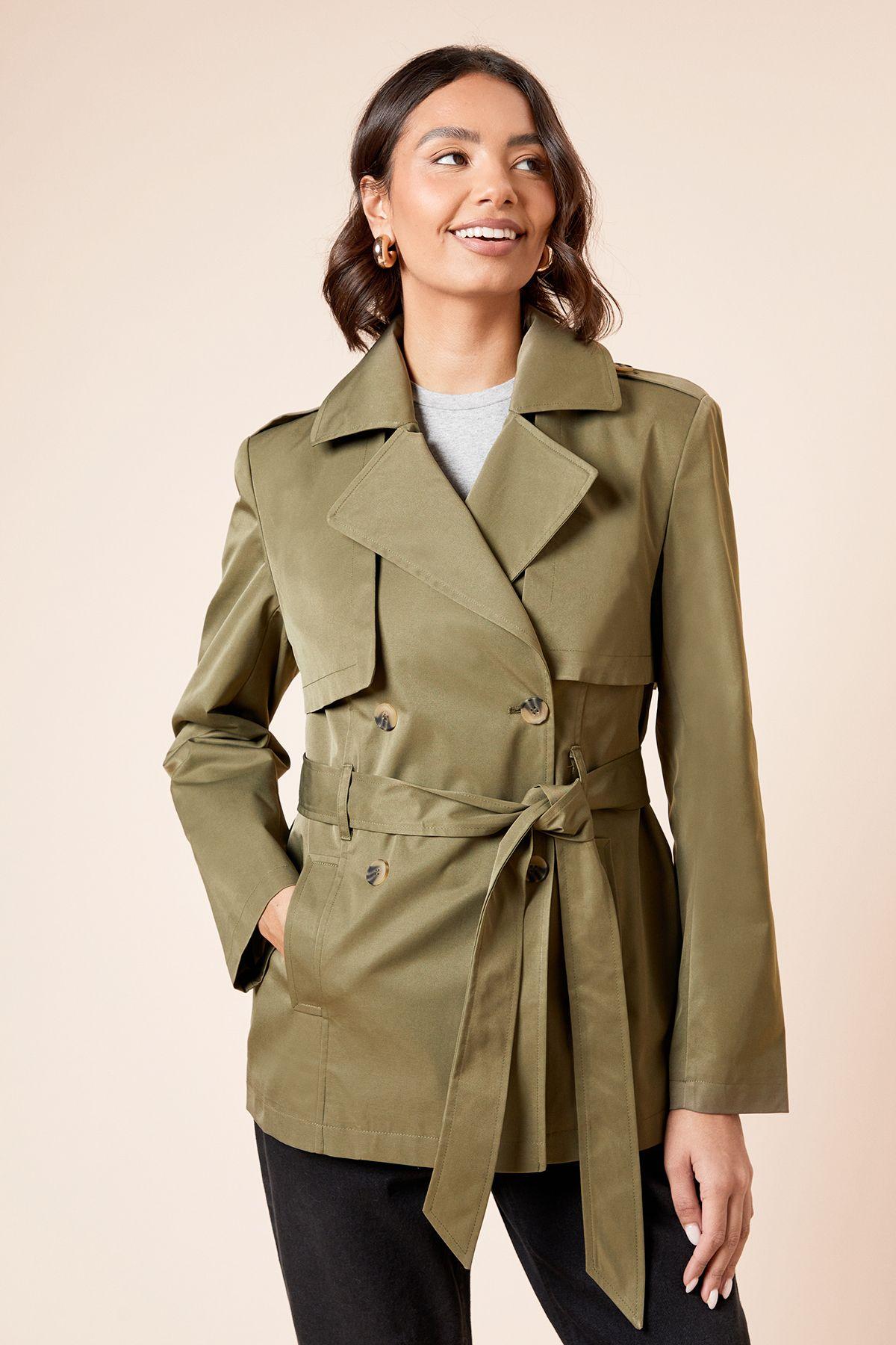 Double Breasted Belted Trench Coat by DOROTHY PERKINS