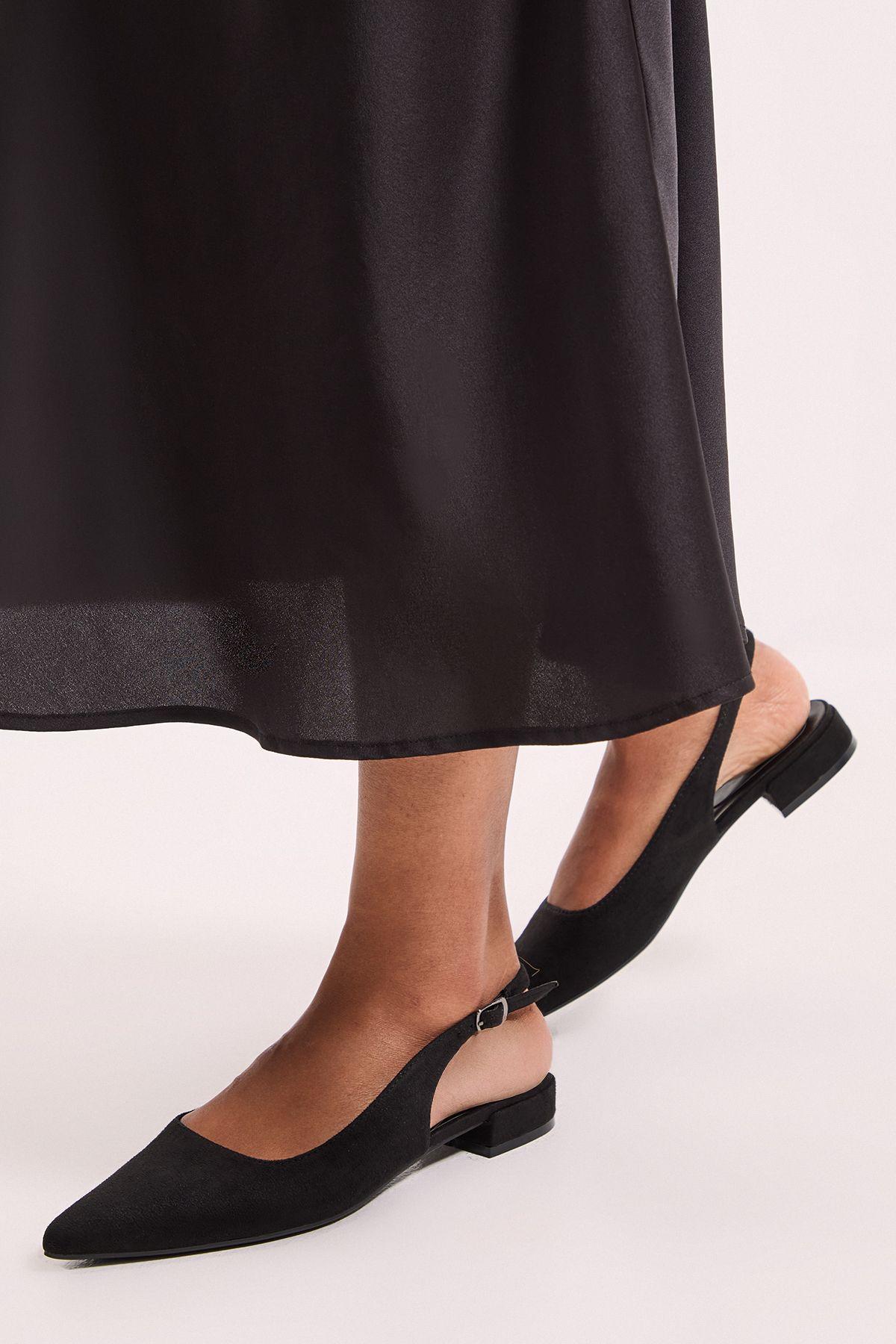 Enola Faux Suede Pointed Low Block Heel Slingback Shoes by DOROTHY PERKINS Enola Faux Suede Pointed Low Block Heel Slingback Shoes by DOROTHY PERKINS