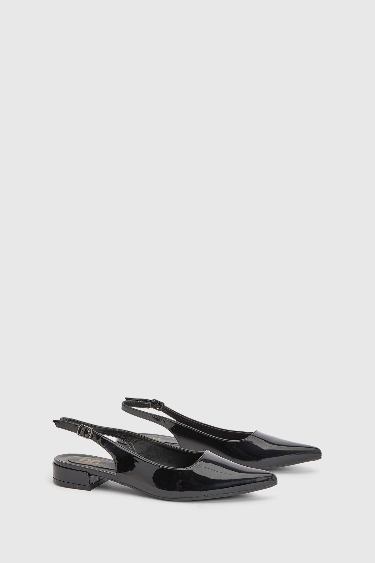 Jerry Faux Leather Slingback Pointed Flat Shoes by DOROTHY PERKINS