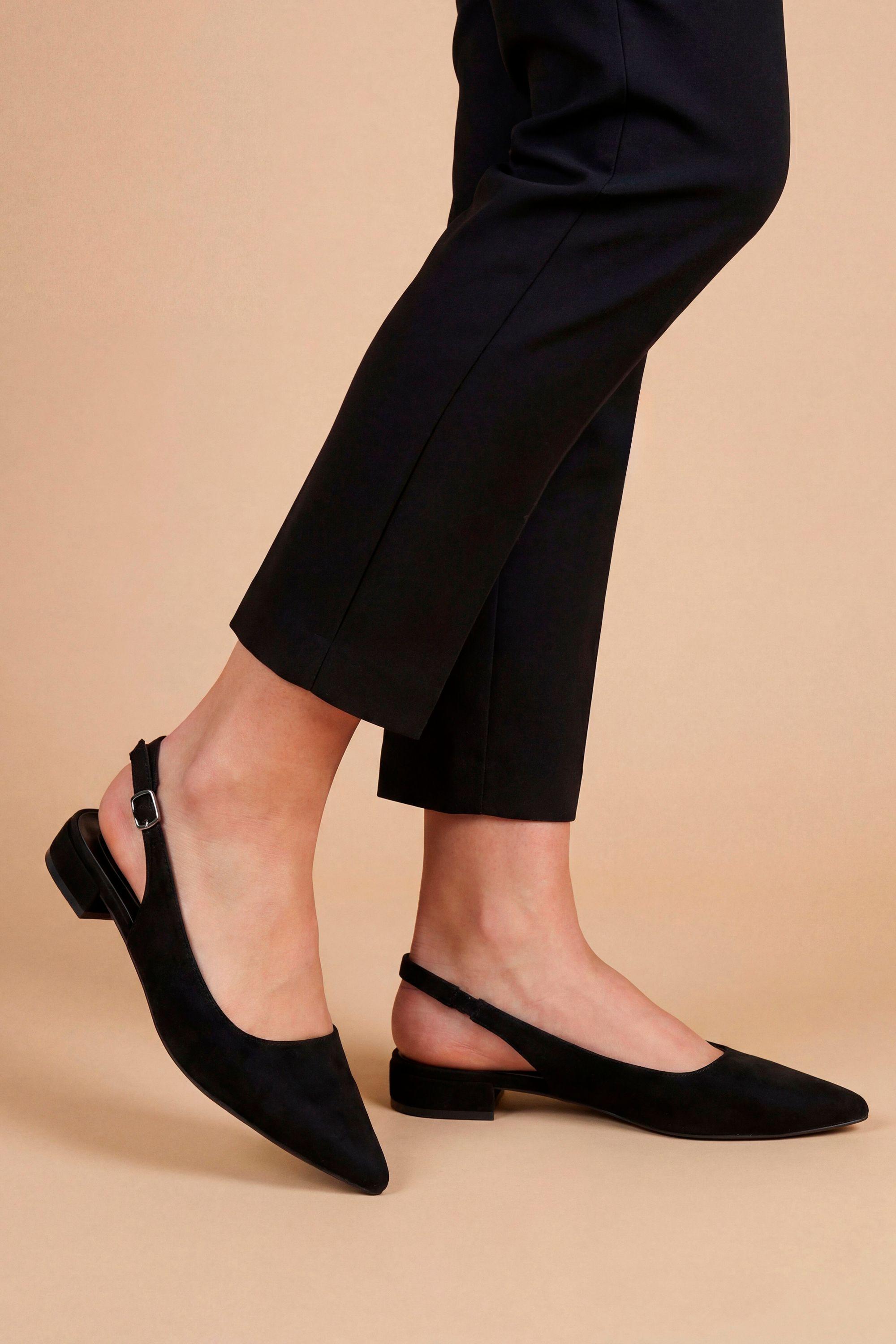 Jerry Faux Suede Slingback Pointed Flat Shoes by DOROTHY PERKINS