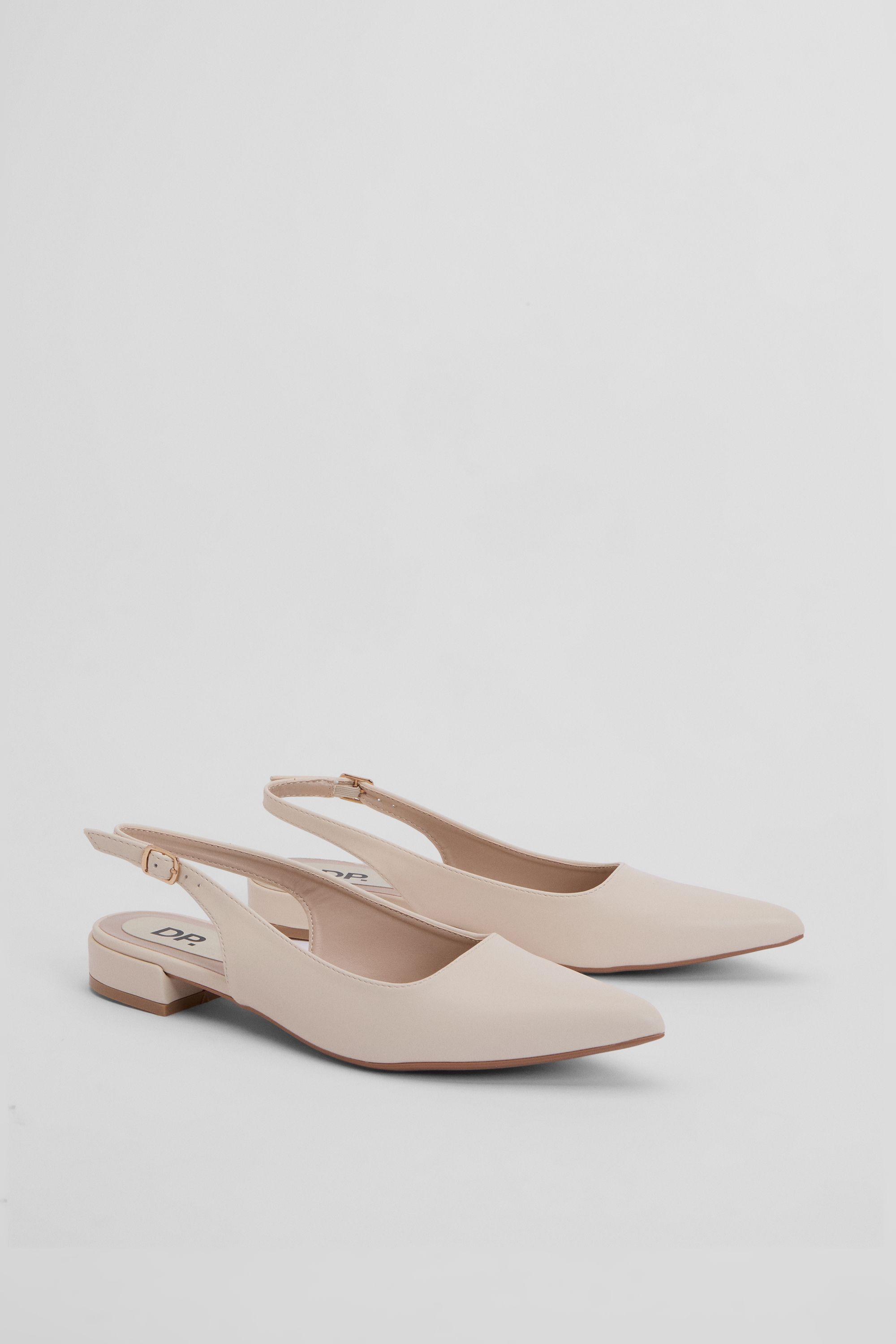 Jerry Slingback Pointed Faux Leather Flat Shoes by DOROTHY PERKINS