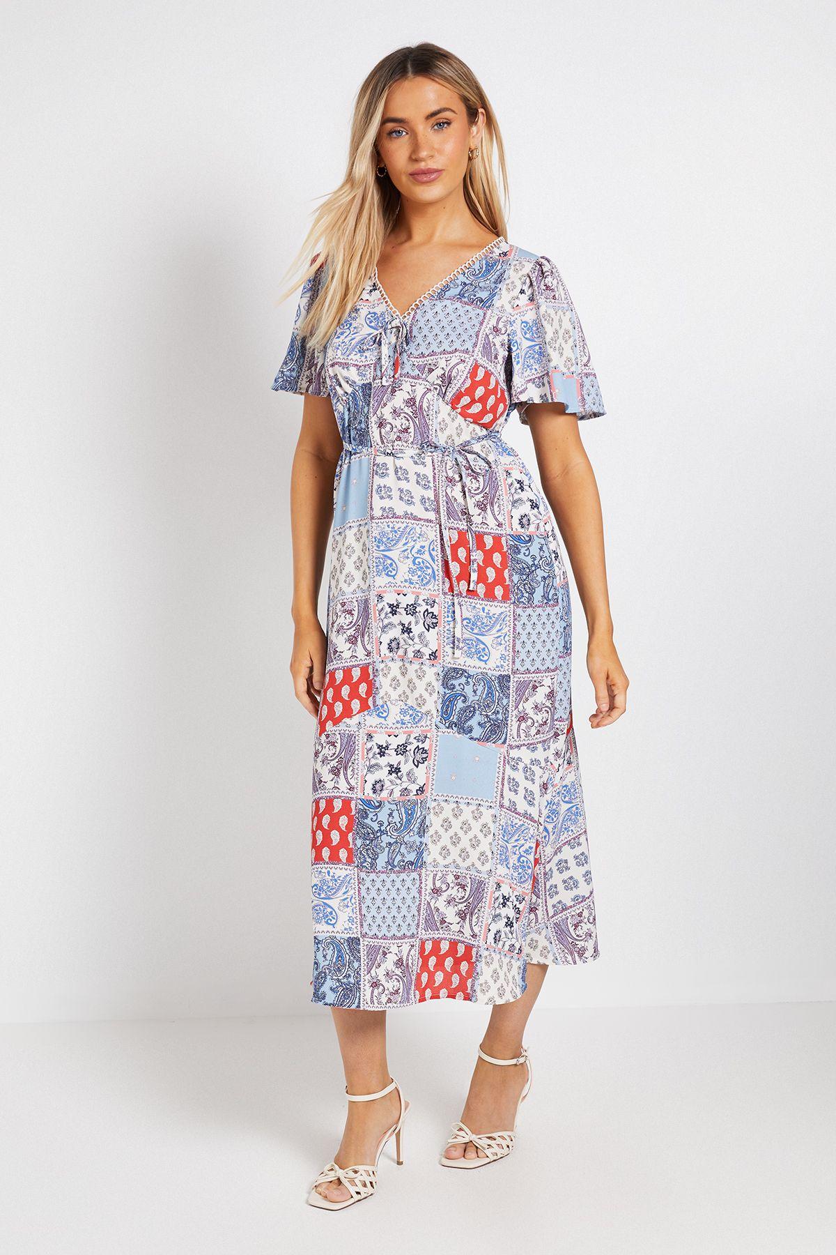 Lace Trim Angel Sleeve Maxi Dress by DOROTHY PERKINS
