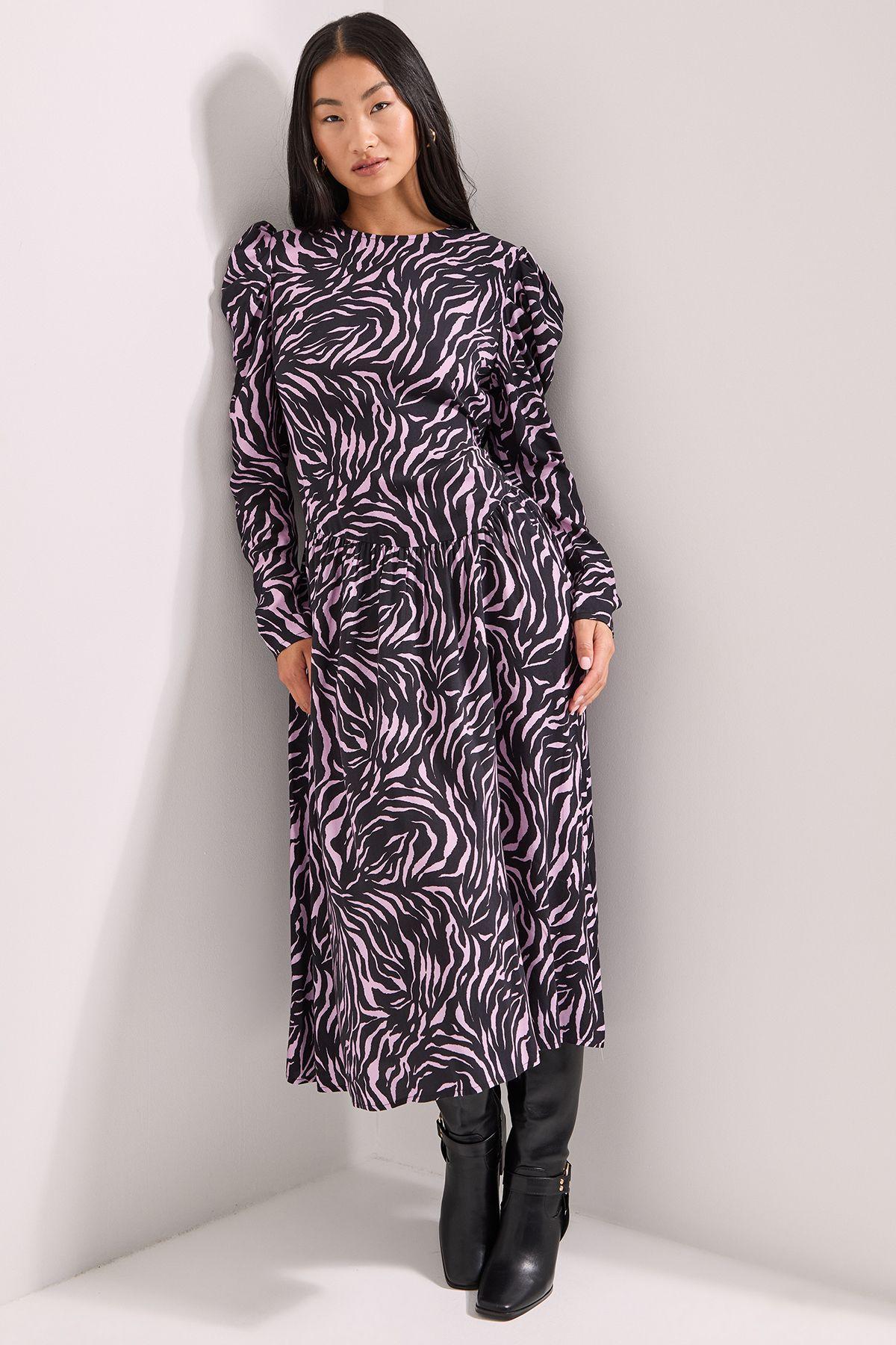 Petite Dropped Waist A-line Midi Dress by DOROTHY PERKINS Petite Dropped Waist A-line Midi Dress by DOROTHY PERKINS