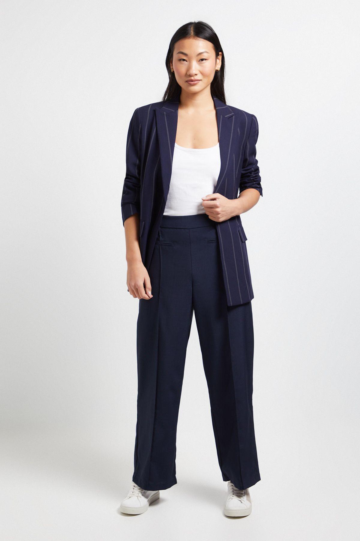 Petite Elastic Waist Straight Leg Trouser by DOROTHY PERKINS