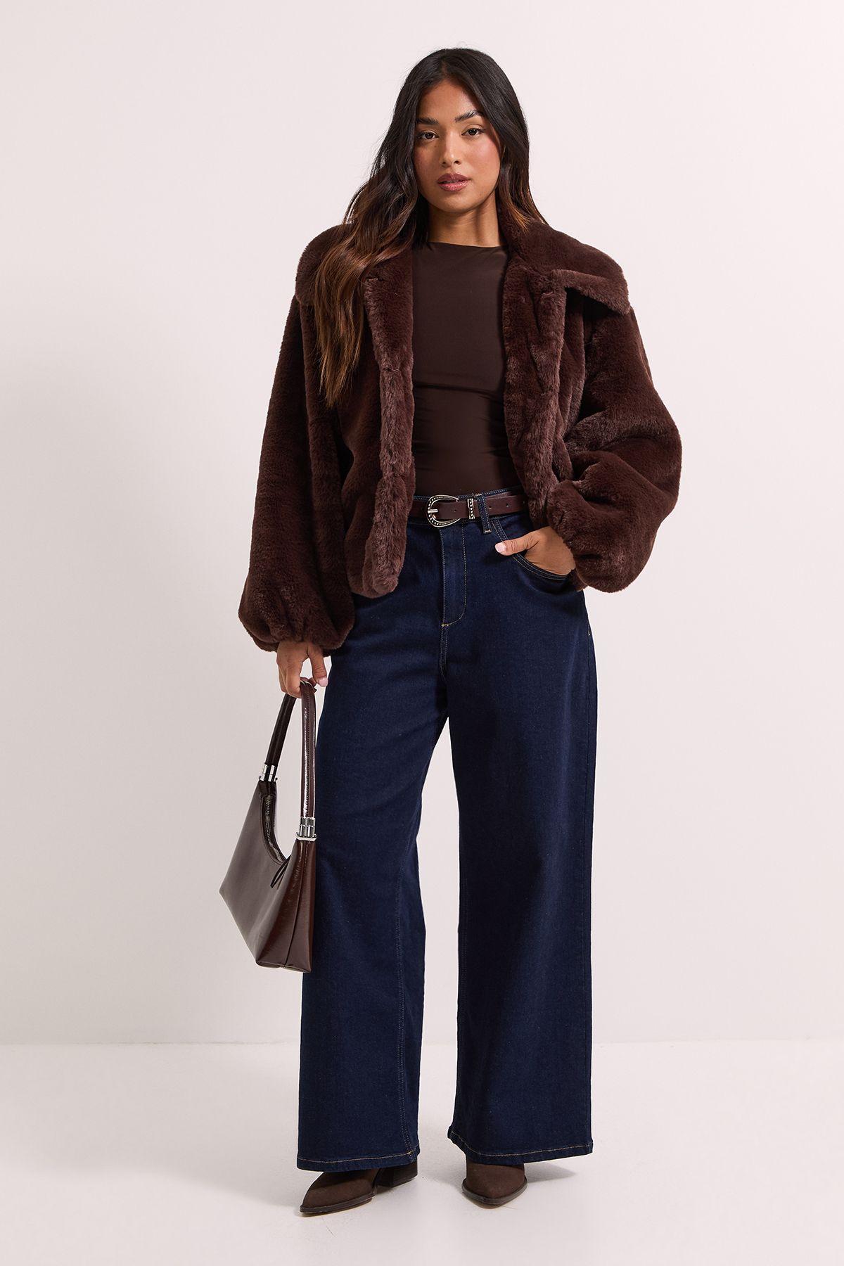 Petite Faux Fur Coat by DOROTHY PERKINS