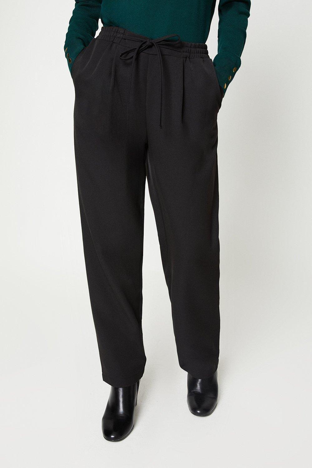 Petite Tie Waist Formal Straight Leg Trousers by DOROTHY PERKINS