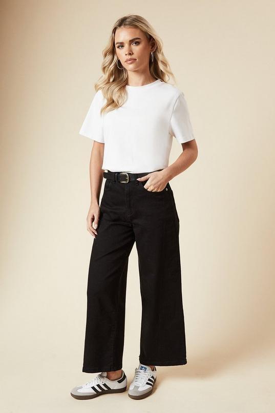 Petite Wide Leg Seam Detail Jeans by DOROTHY PERKINS