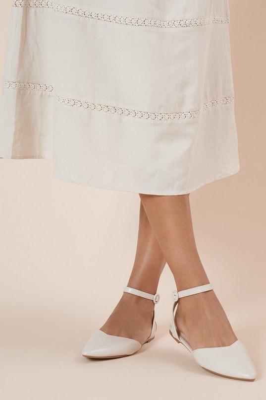 Poppy Pointed Ankle Strap Ballet Pumps by DOROTHY PERKINS