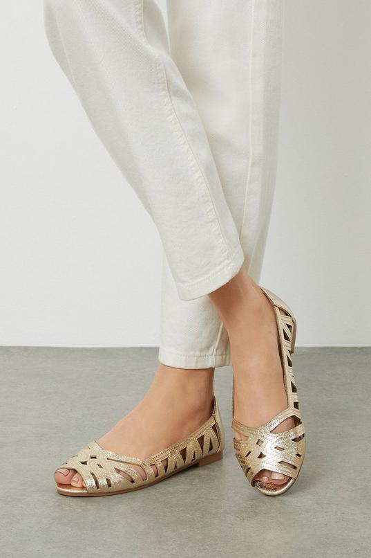 Prim Peep Toe Ballet Pumps by DOROTHY PERKINS