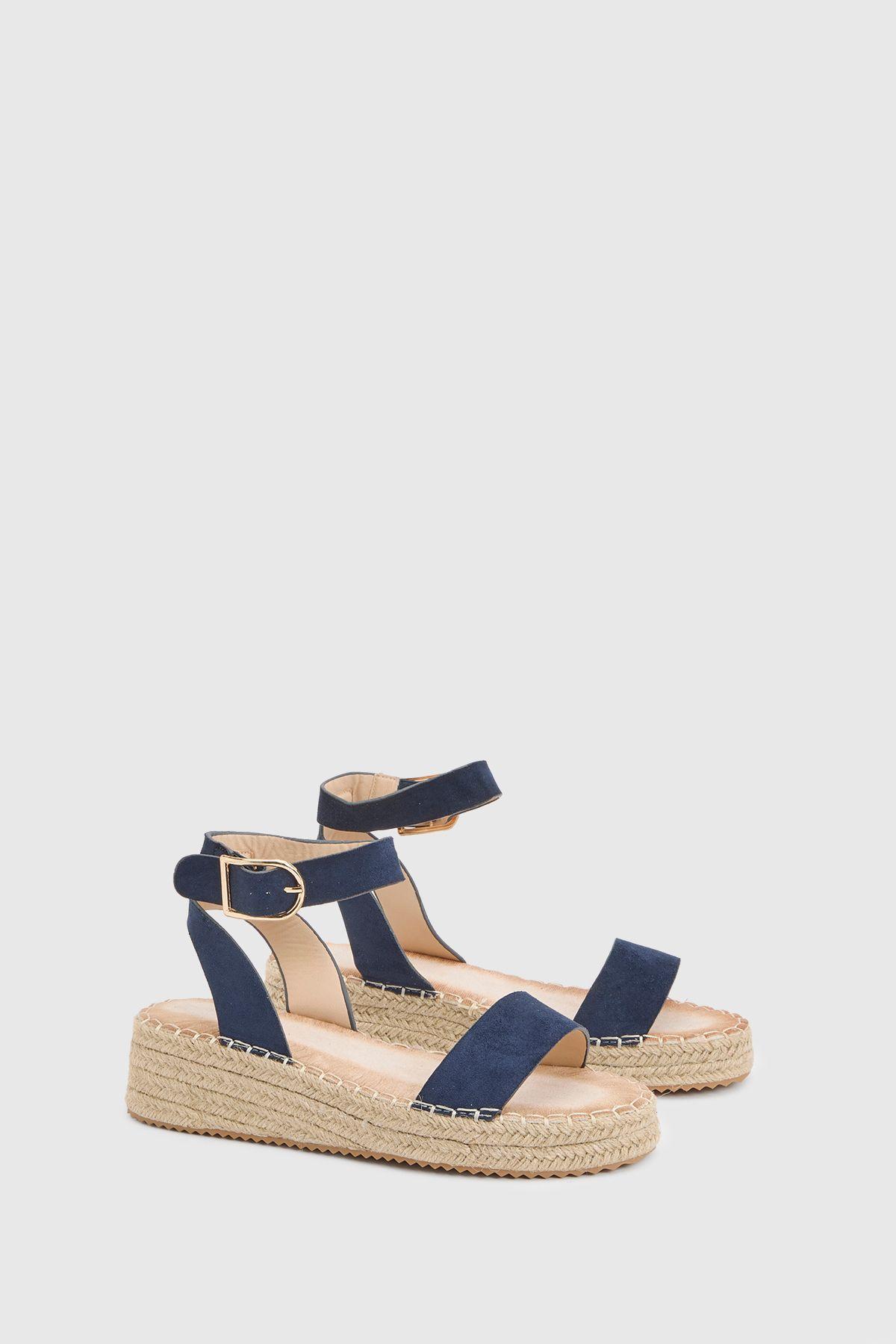 Riva Faux Suede Strap Medium Espadrille Wedge Sandals by DOROTHY PERKINS