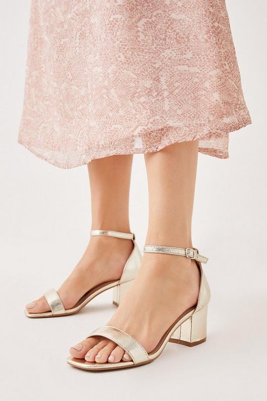 Sammy Barely There Low Block Heel Sandals by DOROTHY PERKINS