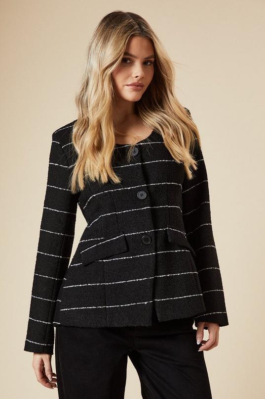 Scoop Neck Single Breasted Blazer by DOROTHY PERKINS