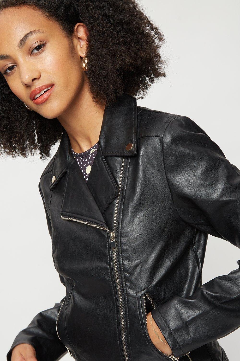 Tall Faux Leather Biker by DOROTHY PERKINS