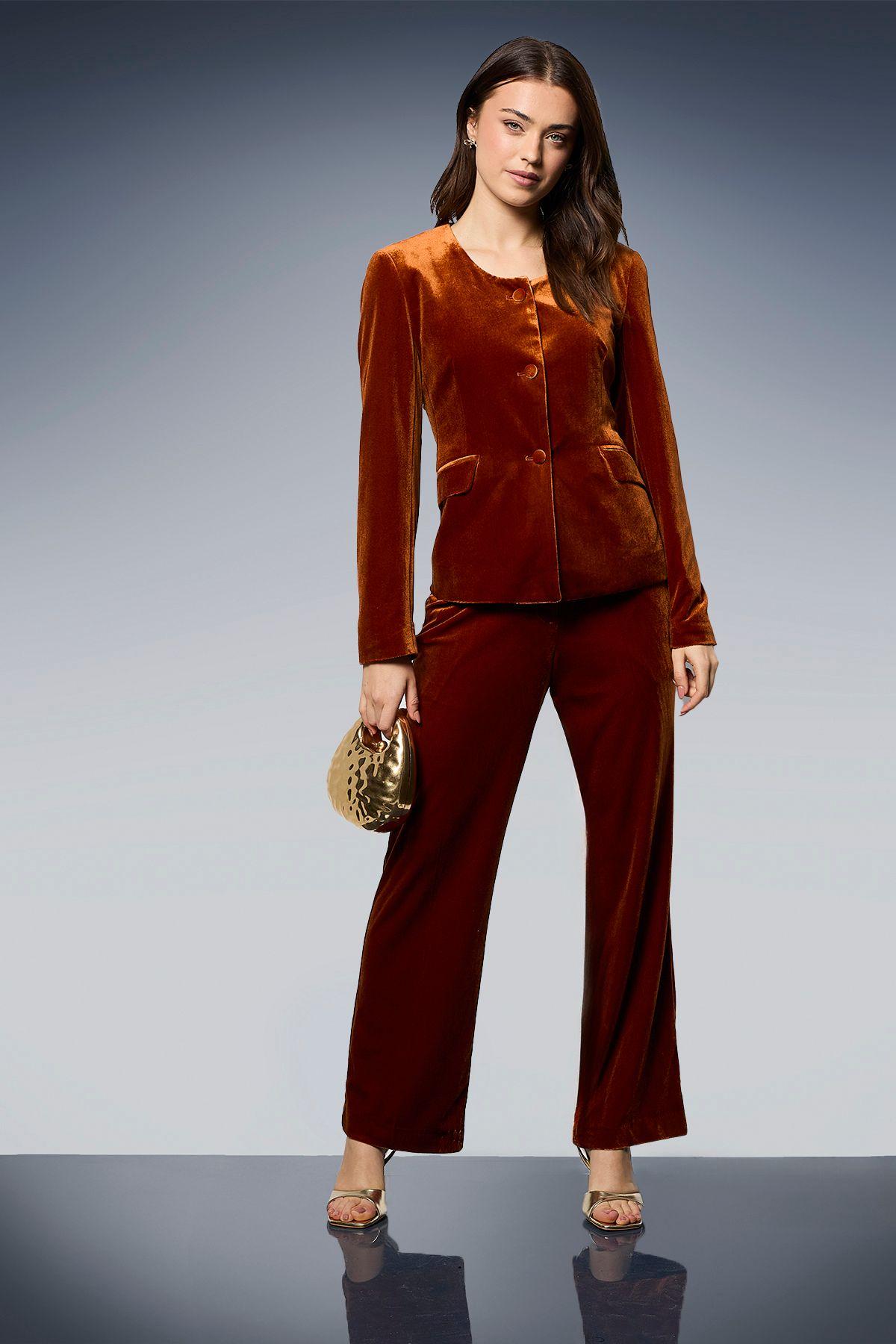 Velvet Scoop Neck Blazer by DOROTHY PERKINS