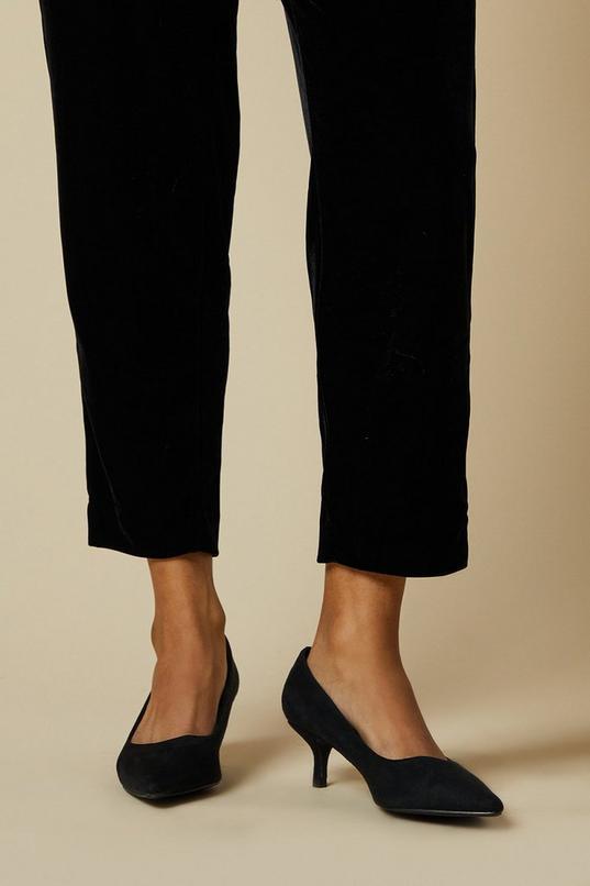 Wide Fit Dove Kitten Heeled Court Shoes by DOROTHY PERKINS