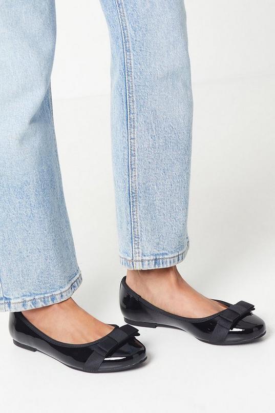 Wide Fit Paris Bow Detail Ballet Pumps by DOROTHY PERKINS