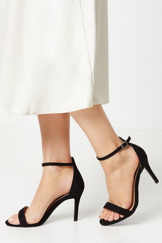 Wide Fit Tyla Barely There High Stiletto Heel Sandals by DOROTHY PERKINS