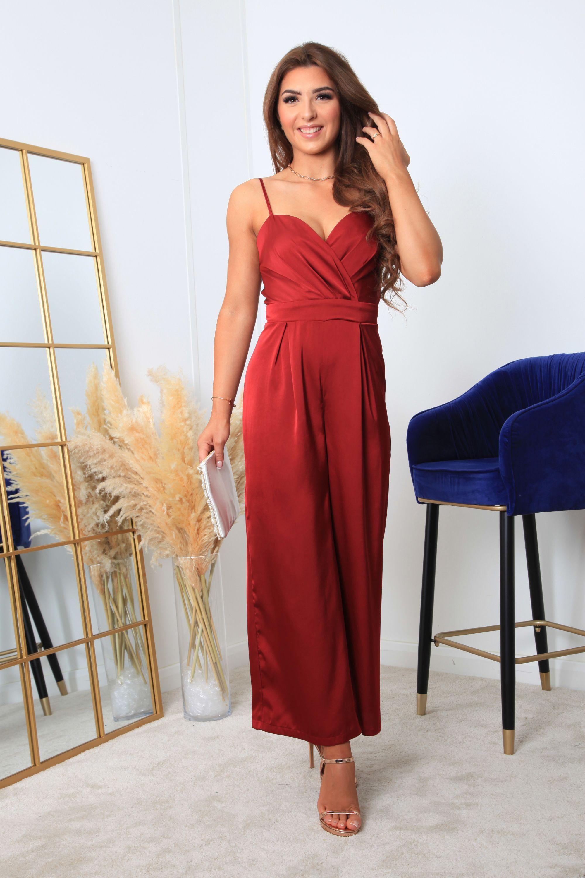 Strappy Wrap Front Jumpsuit by DOUBLE SECOND