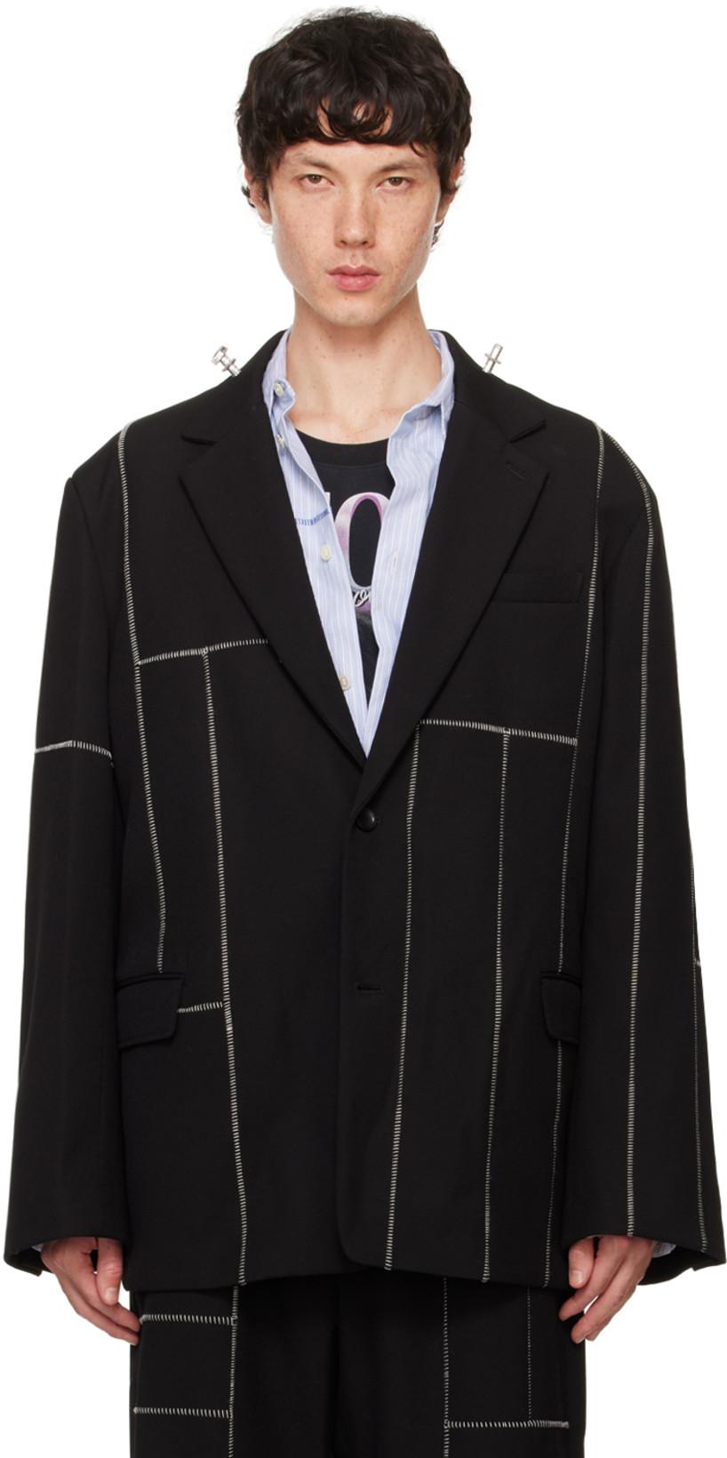 Black Frankenstein Cutting Blazer by DOUBLET