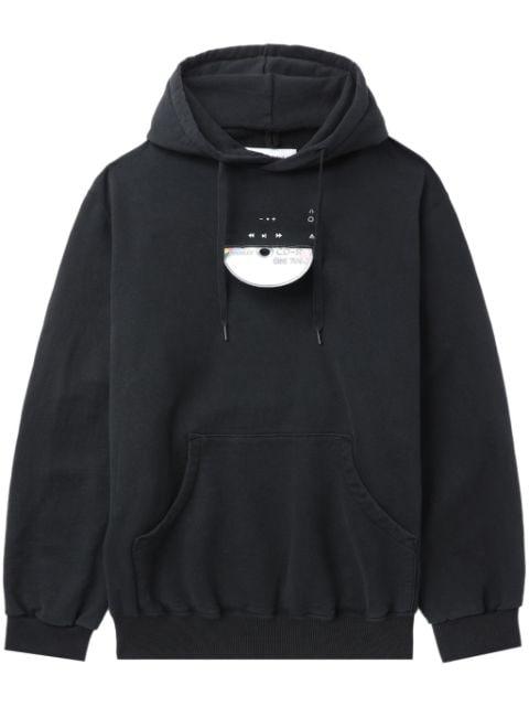 CD-R embroidered cotton hoodie by DOUBLET