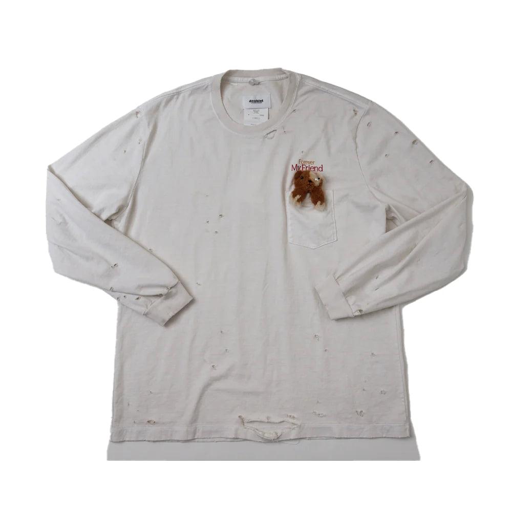 DOUBLET - Long Sleeve Tee With My Friend - (White) by DOUBLET