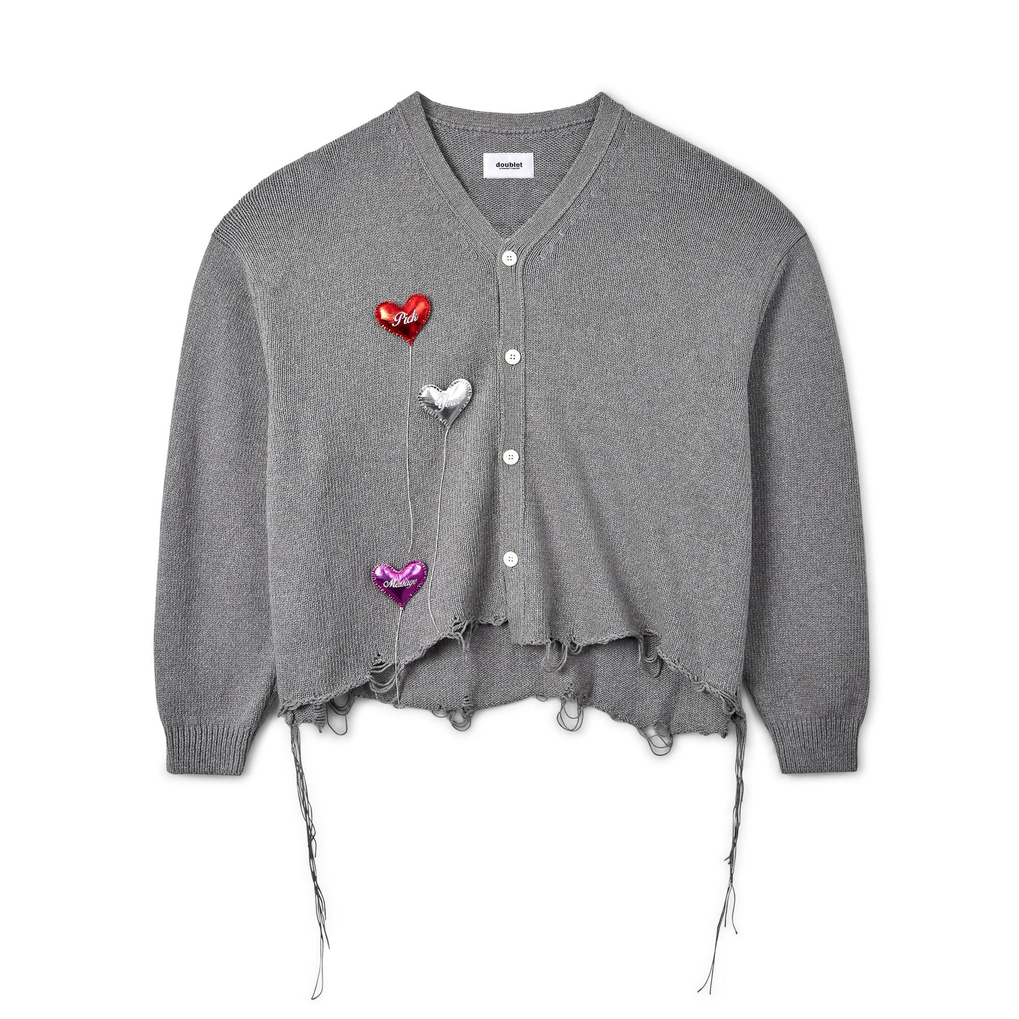 Doublet Happy Balloons Cardigan (Grey) by DOUBLET | jellibeans