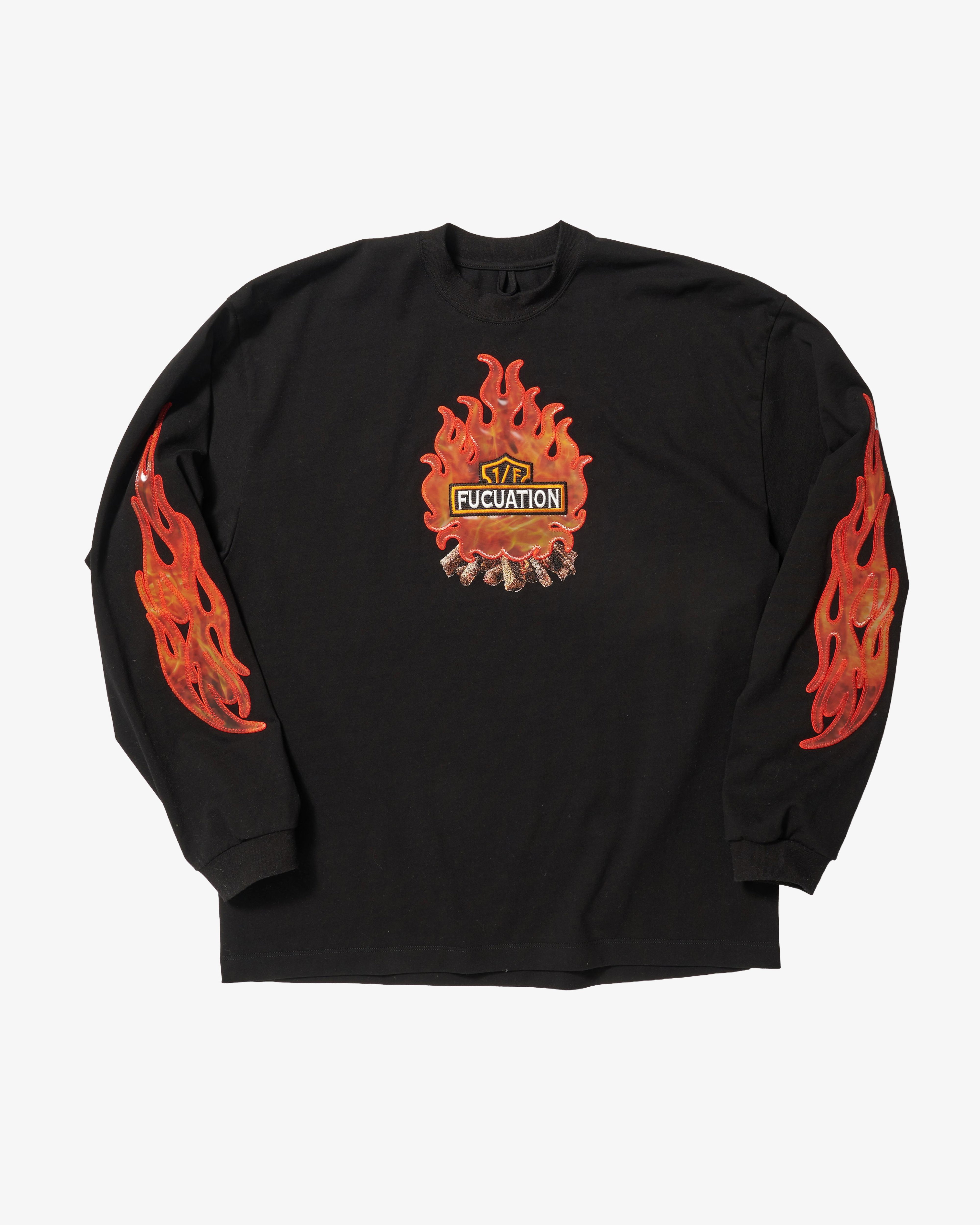 Doublet - Men's 1/F Fluctuation Lenticular Long Sleeve T-Shirt - (Black) by DOUBLET
