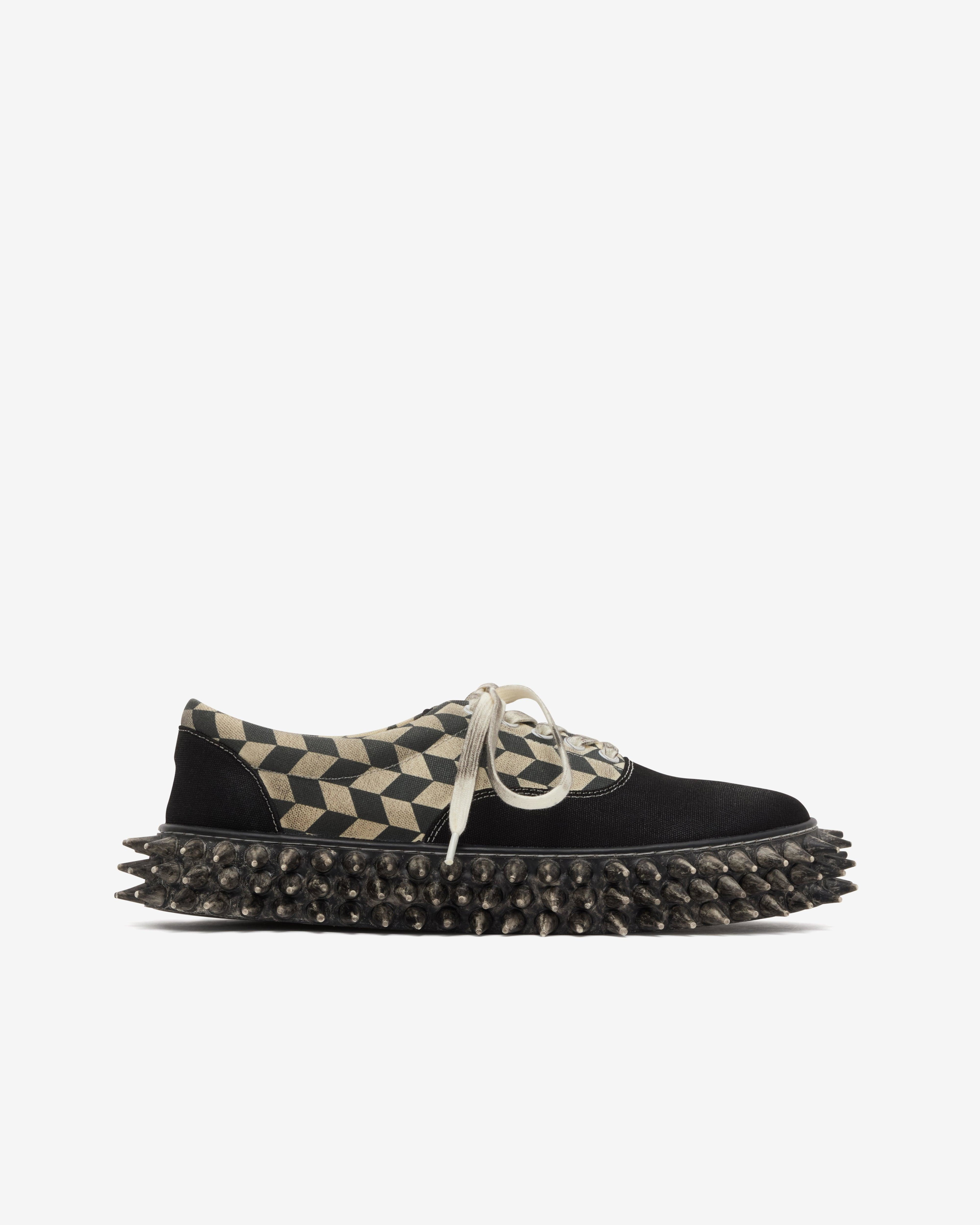 Doublet - Men's Dirty Spike Canvas Sneaker - (Black) by DOUBLET