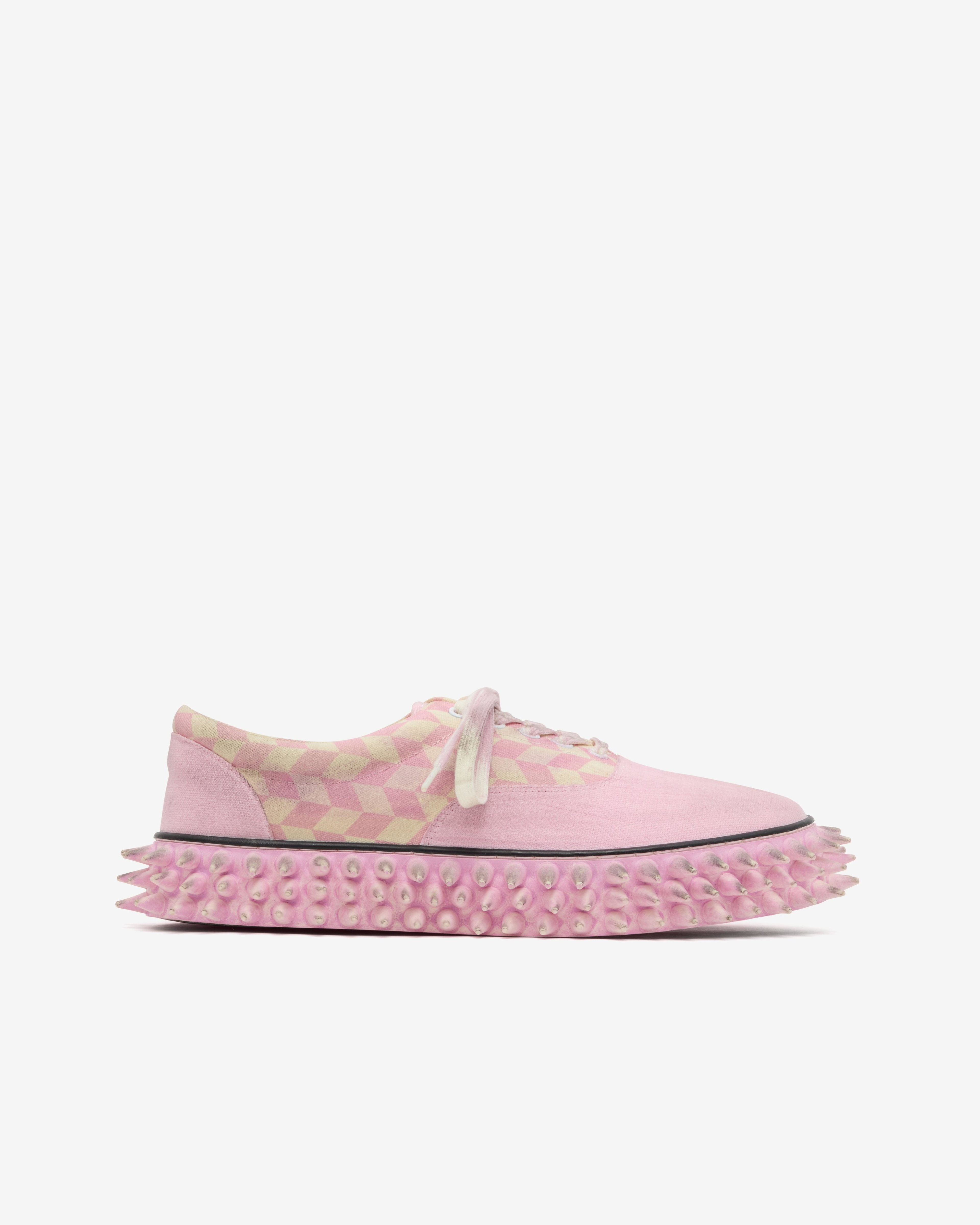 Doublet - Men's Dirty Spike Canvas Sneaker - (Pink) by DOUBLET