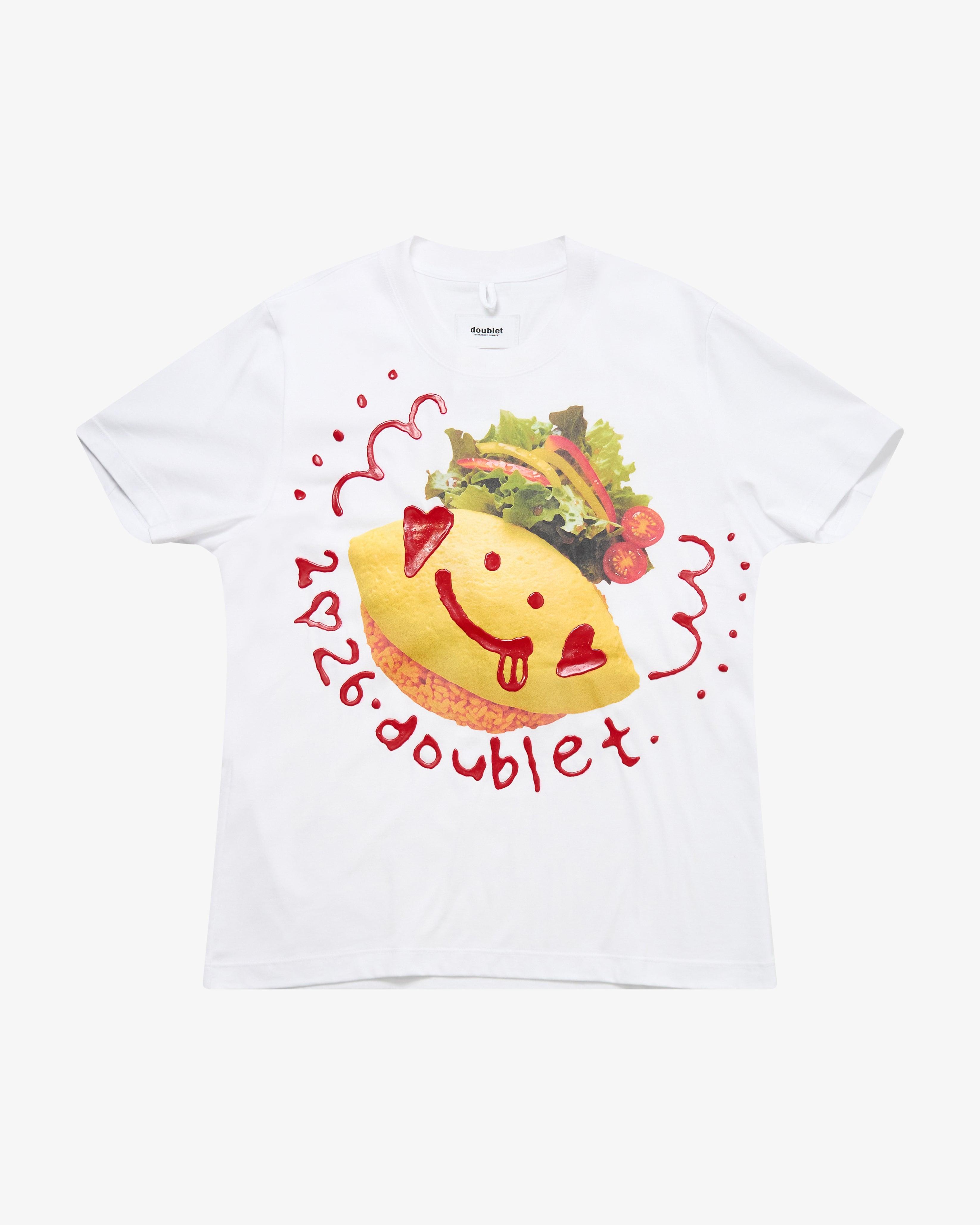 Doublet - Men's Ketchup Message Omurice T-Shirt - (White) by DOUBLET