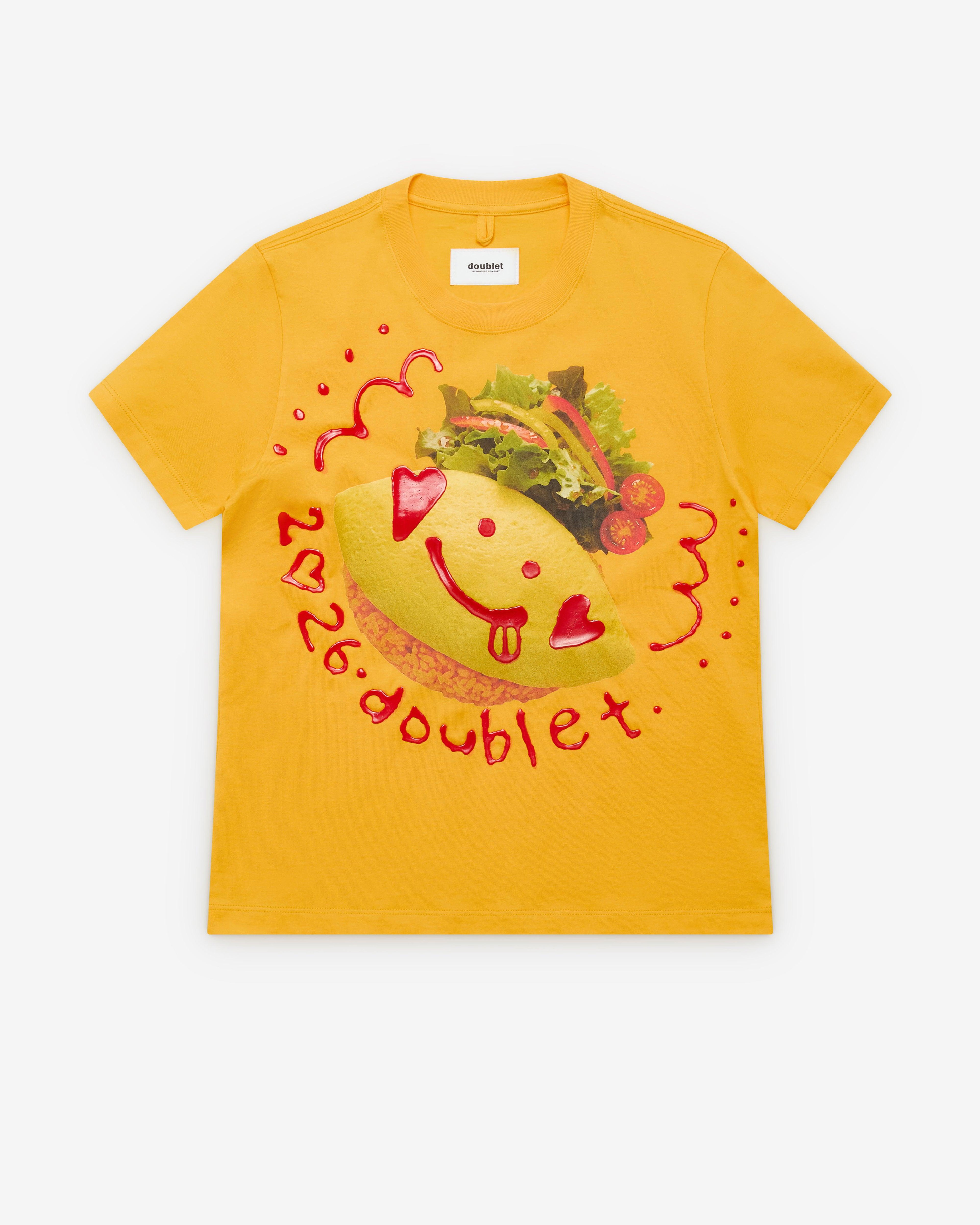 Doublet - Men's Ketchup Message Omurice T-Shirt - (Yellow) by DOUBLET