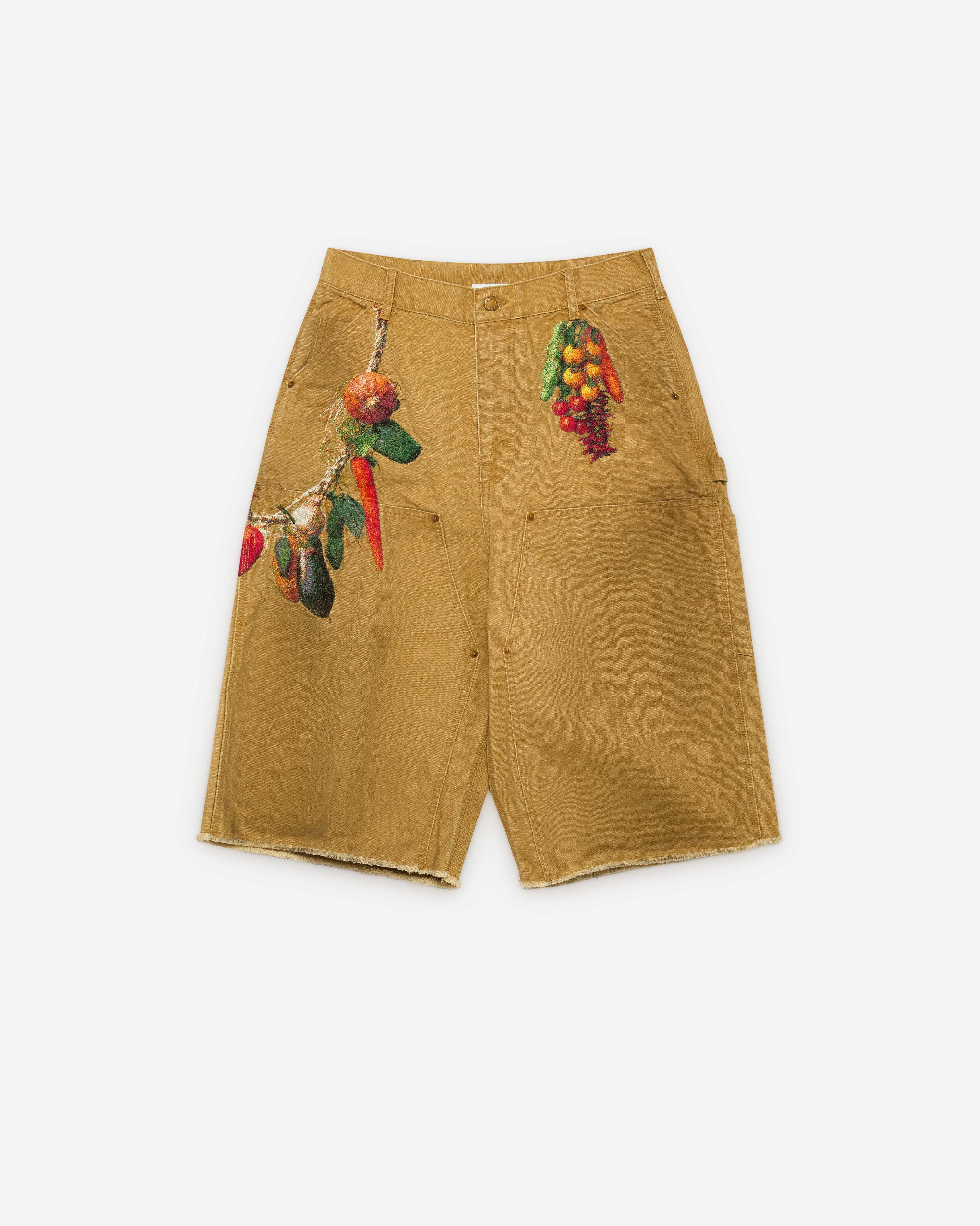 Doublet - Men's Vegetable Embroidery Shorts - (Beige) by DOUBLET