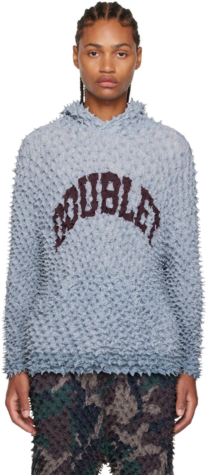 Gray Shibori Hoodie by DOUBLET