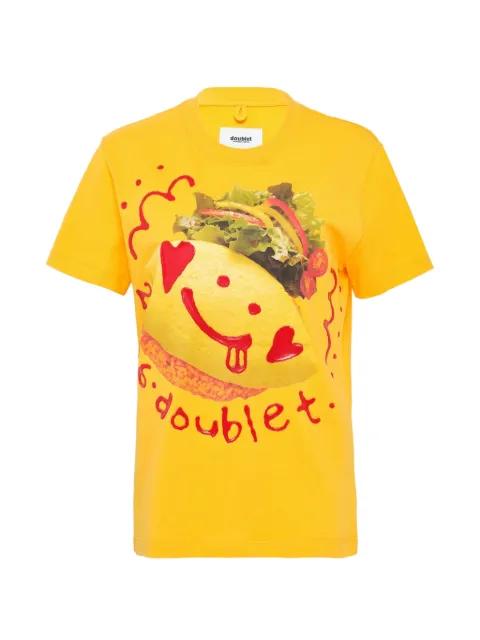 Ketchup Message Omurice T-Shirt by DOUBLET