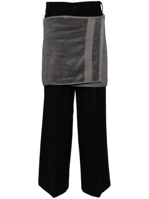 Onsen Towel felted-finish trousers by DOUBLET