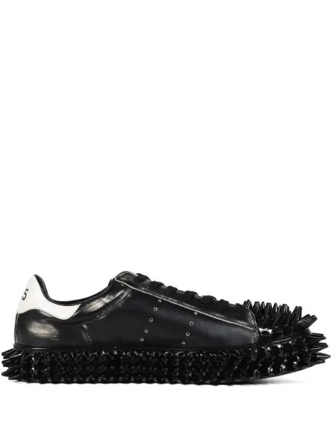 Spiky embellished lace-up low-top sneakers by DOUBLET