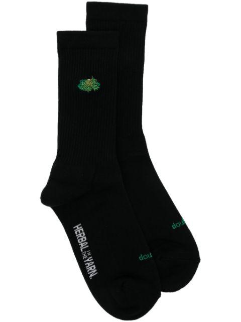 embroidered socks by DOUBLET