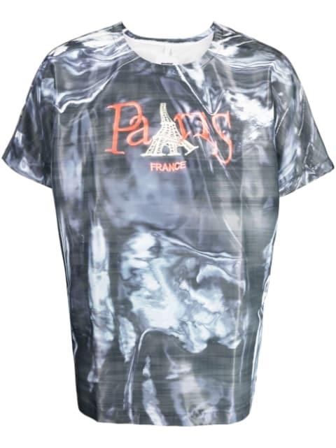 graphic-print cotton T-shirt by DOUBLET