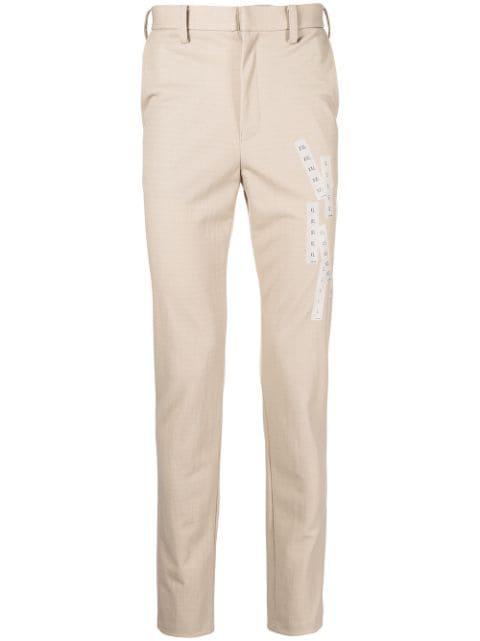 high-waisted straight-leg trousers by DOUBLET