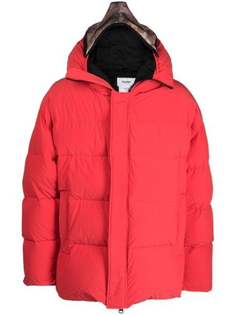 padded animal motif-hoodie jacket by DOUBLET