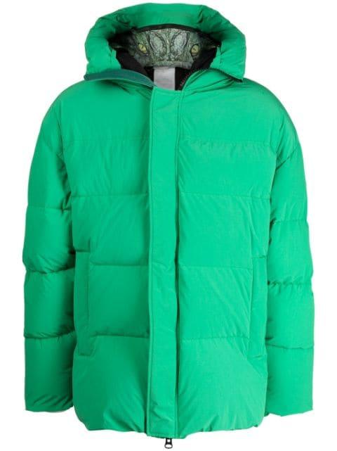 padded animal motif-hoodie jacket by DOUBLET