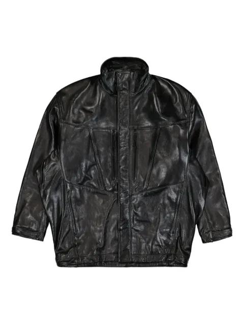 panelled leather jacket by DOUBLET