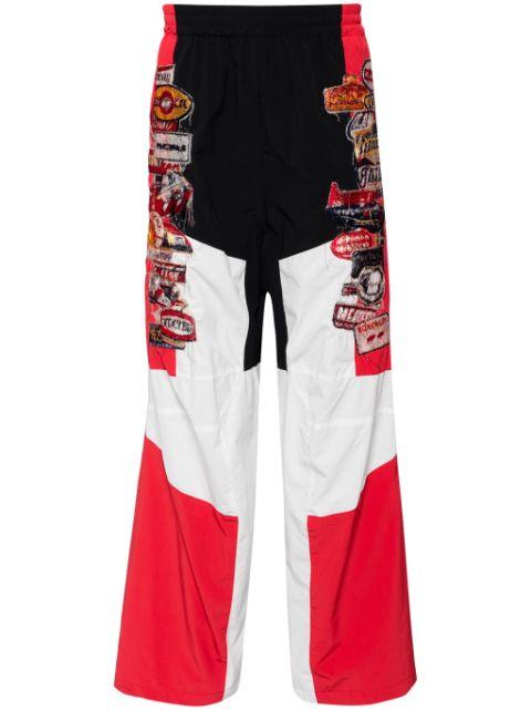 panelled track trousers by DOUBLET