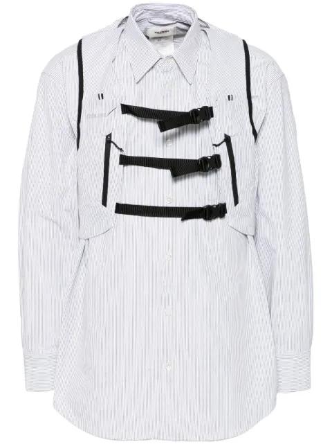 trail vest striped shirt by DOUBLET