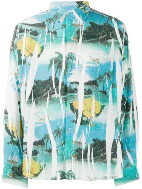 tropical print shirt by DOUBLET
