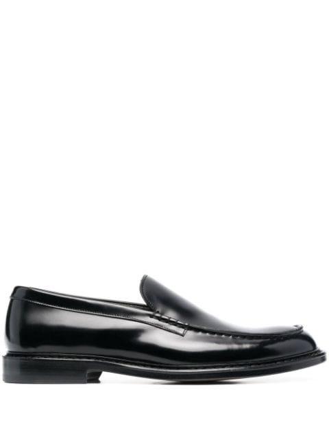 almod-toe leather loafers by DOUCAL'S