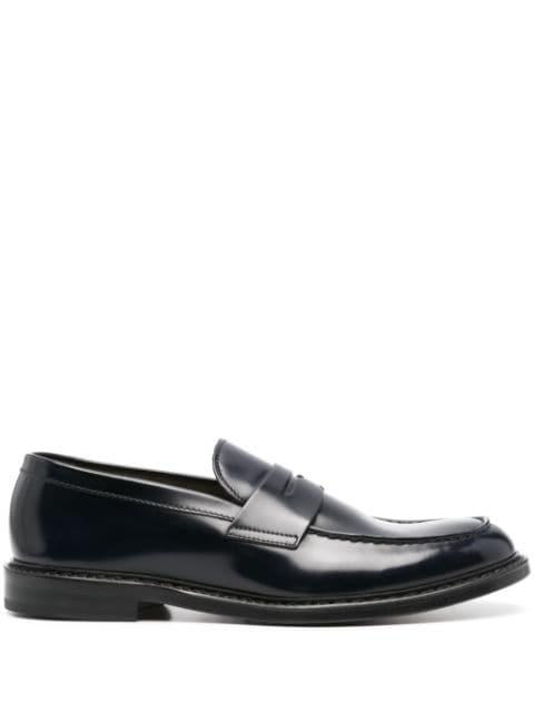 apron-stitching leather loafers by DOUCAL'S